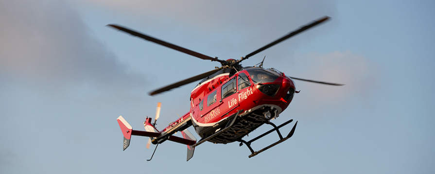 Life Flight landing at TMC